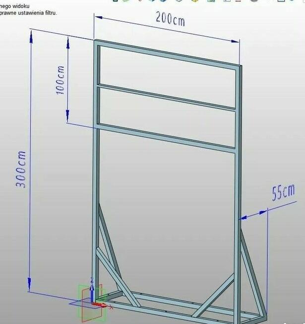 Stelaż rama reklama spawana billboard stojak rama