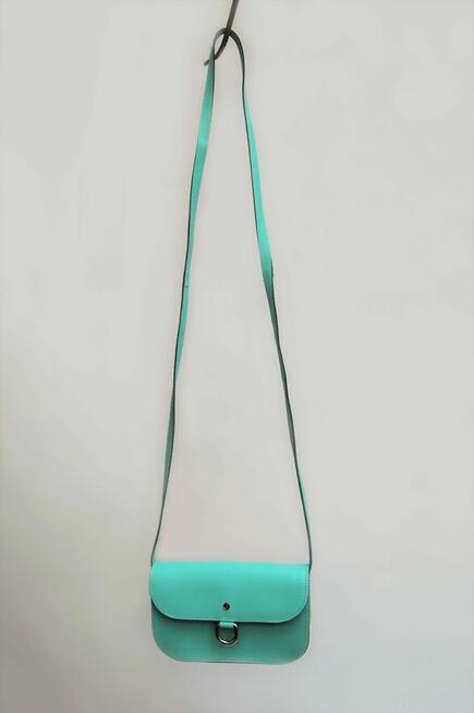 Torebka Batycki Lucky S miętowa turkusowa, lazur, skóra