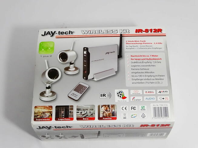 Bezprzewodowy zestaw kamer JAY-tech Wireless Kit IR-812R