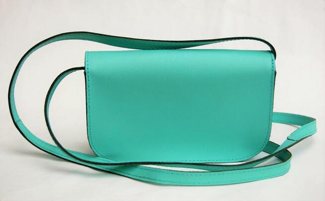 Torebka Batycki Lucky S miętowa turkusowa, lazur, skóra