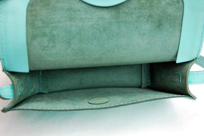 Torebka Batycki Lucky S miętowa turkusowa, lazur, skóra