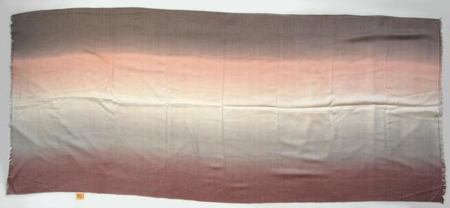 Pastelowy szal damski, kremowo-beżowo-szaro-różowy, kaszmir