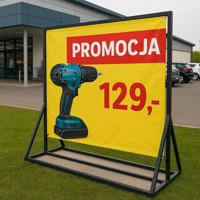 Stelaż reklamowy na reklamę stojak baner reklama targi