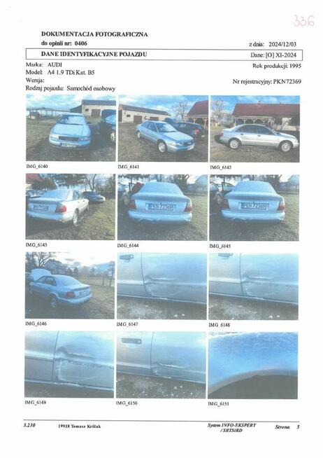 Syndyk sprzeda udział 1/2 - AUDI A4 (rok prod. 1995)