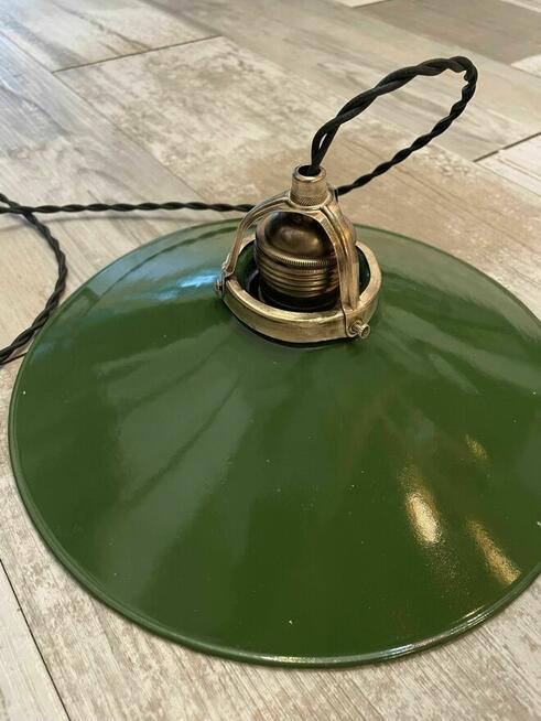 Lampa industrialna metalowa emaliowana wisząca Loft
