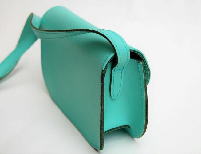 Torebka Batycki Lucky S miętowa turkusowa, lazur, skóra