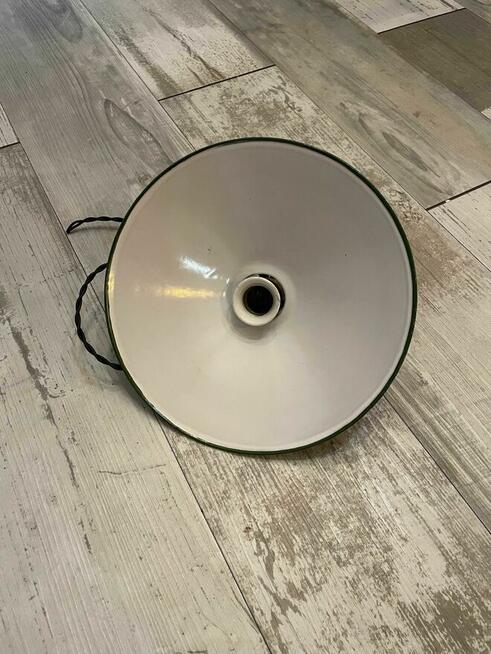 Lampa industrialna metalowa emaliowana wisząca Loft