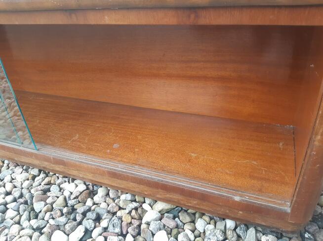 Szafka RTV Witryna Nadstawka od bufetu Dł. 135cm Orzech PRL