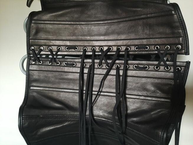 Gotycki gorset - skóra naturalna
