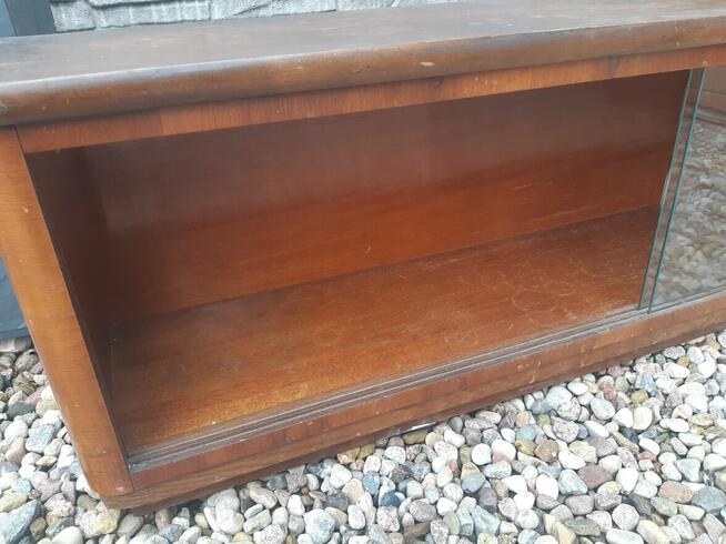 Szafka RTV Witryna Nadstawka od bufetu Dł. 135cm Orzech PRL