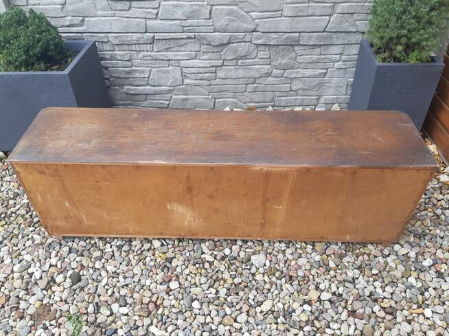 Szafka RTV Witryna Nadstawka od bufetu Dł. 135cm Orzech PRL