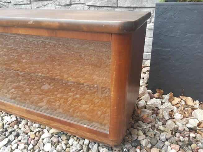 Szafka RTV Witryna Nadstawka od bufetu Dł. 135cm Orzech PRL