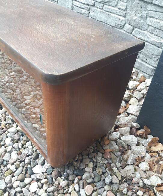 Szafka RTV Witryna Nadstawka od bufetu Dł. 135cm Orzech PRL