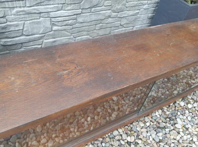 Szafka RTV Witryna Nadstawka od bufetu Dł. 135cm Orzech PRL