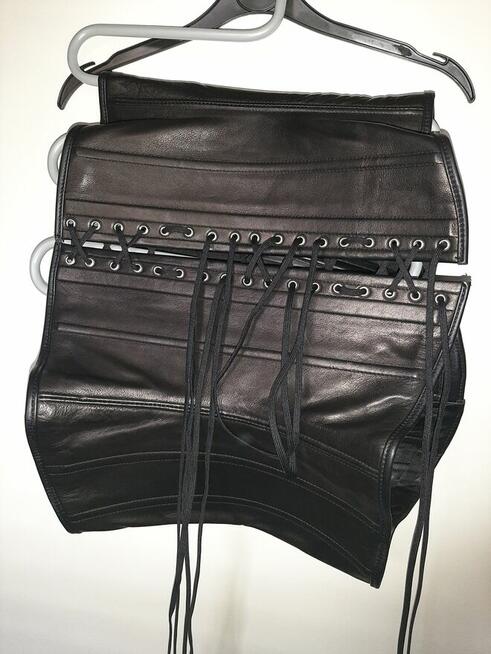 Gotycki gorset - skóra naturalna