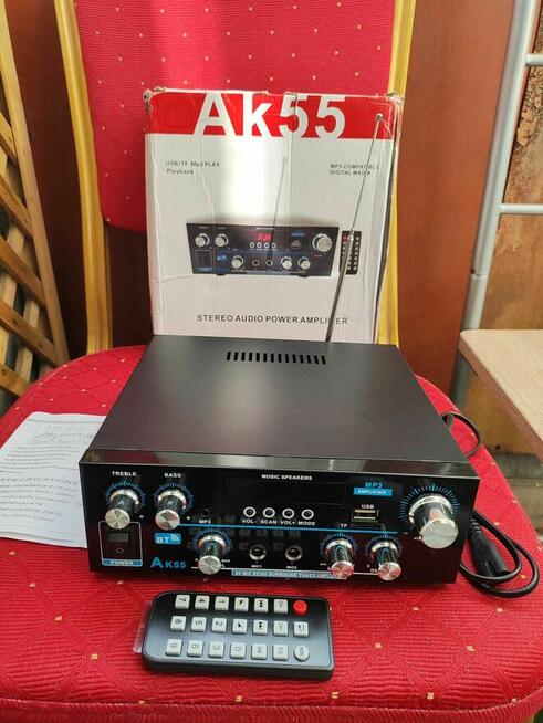 Cyfrowy Wzmacniacz Audio AK55 Bluetooth Stereo Hi-Fi USB SD