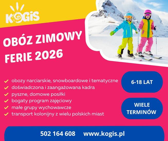 Obozy zimowe FERIE 2026