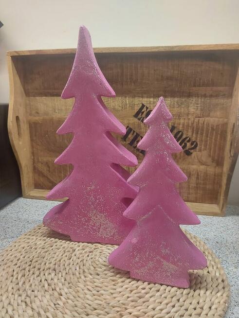 choinka gipsowa boże narodzenei skrzaty świąteczny