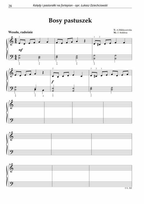 Kolędy na fortepian, pianino - nuty 24 kolęd, nowe wydanie