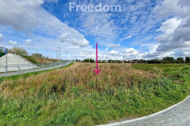 Duża łąka nad Krzną przy nowym moście i ścieżce