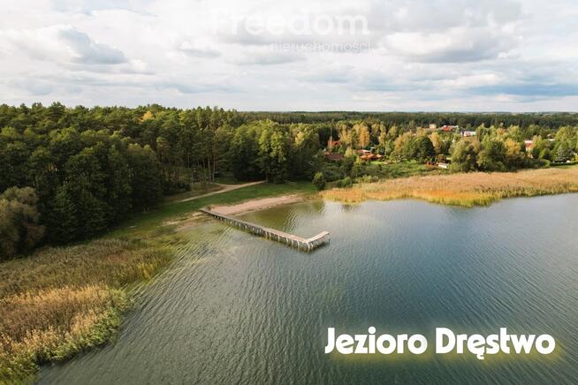 Działka z domkiem blisko jeziora Dręstwo