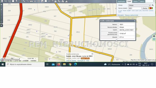 Działka Okczyn gm. Kodeń