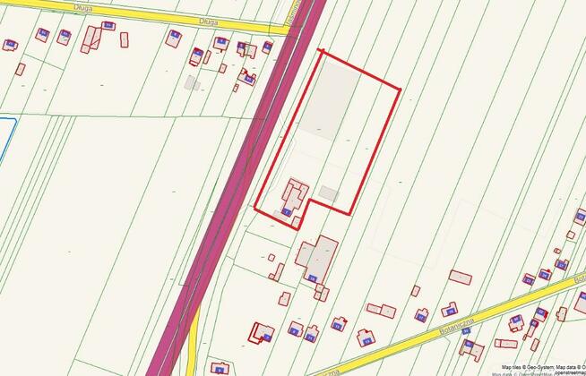 Działka usługowa Zawada gm. Kamienica Polska