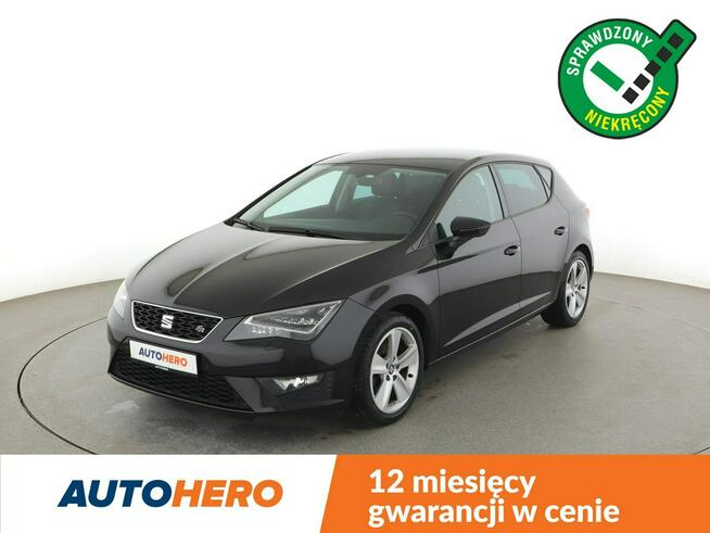 Seat Leon full LED półskóra navi klima auto grzane fotele czujnki parkowania