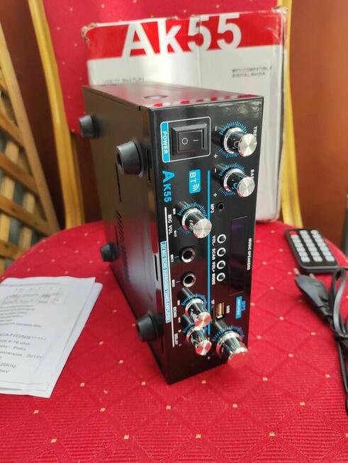 Cyfrowy Wzmacniacz Audio AK55 Bluetooth Stereo Hi-Fi USB SD