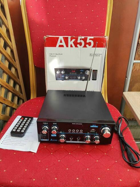 Cyfrowy Wzmacniacz Audio AK55 Bluetooth Stereo Hi-Fi USB SD