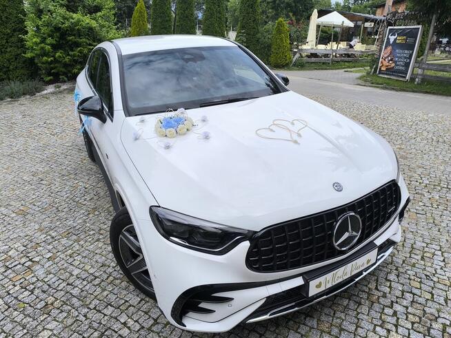 Samochód, auto do ślubu. Mercedes GLC Coupe pakiet AMG.