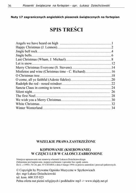 Kolędy na fortepian, pianino - nuty 24 kolęd, nowe wydanie