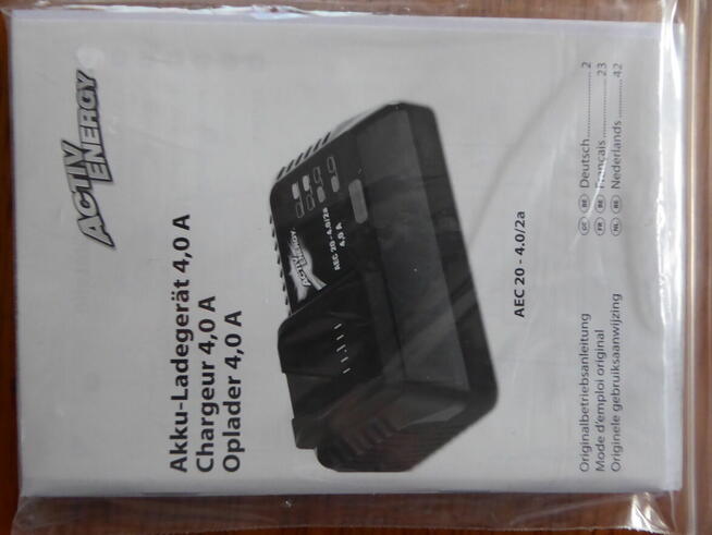 Nieużywana ładowarka 20/40V/4A ACTIVE ENERGY