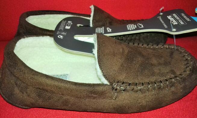 Bambosze męskie ciepłe kapcie 40