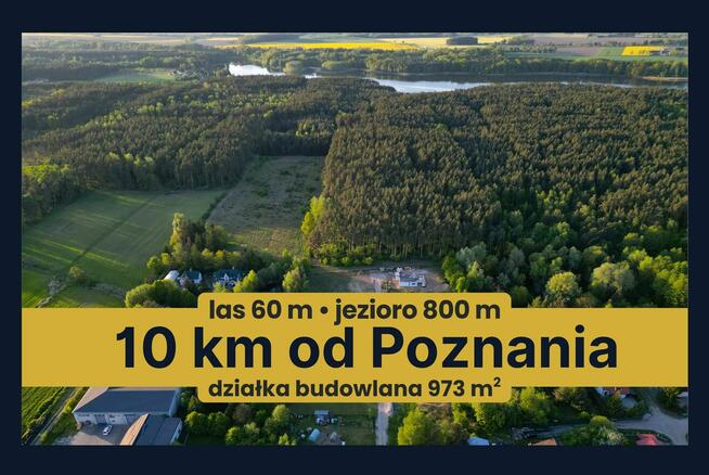 Działka budowlana 10km od POZNAŃ 60m od lasu BUGAJ
