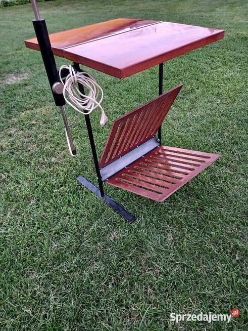 ORGINALNA lampa z PRL ze stolikiem ,miejscem na gazety