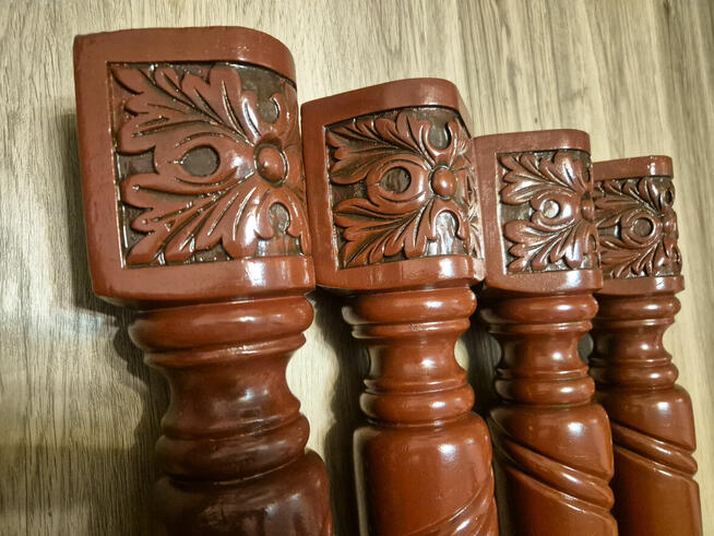 Vintage 135x85cm Elegancki, rzeźbiony stół Hepple White Engl