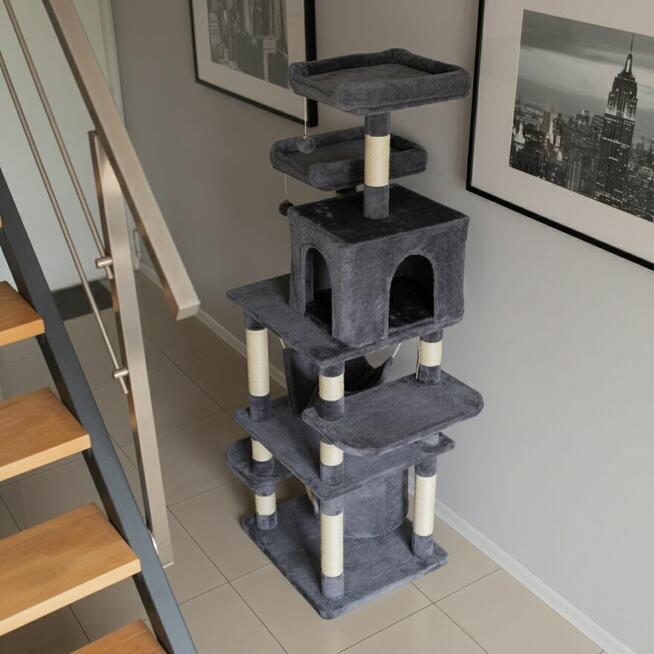 Duży drapak dla kota 170cm DK6 domek legowisko hamak