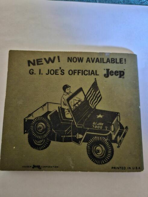 Vintage 1964 Hasbro GI Joe Action Marine MM77-00 Instrukcja