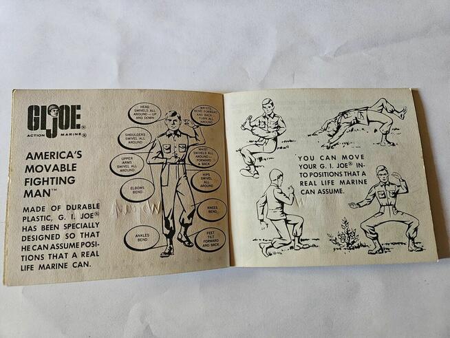 Vintage 1964 Hasbro GI Joe Action Marine MM77-00 Instrukcja