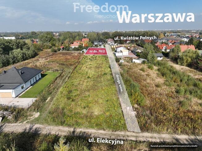 Działka budowlana 1284 m2, media, Dawidy Bankowe