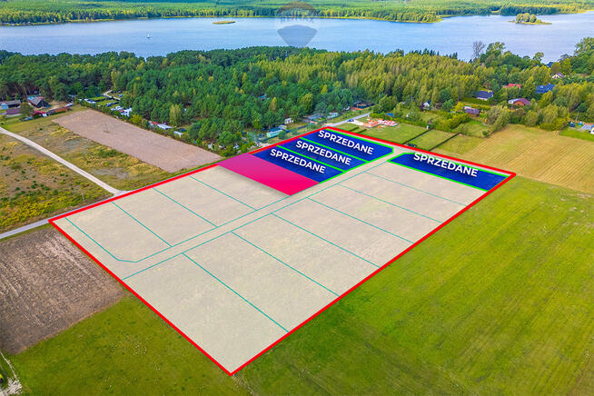 Zarzęcin 1066 m² – 600 m od Zalewu, media, asfalt
