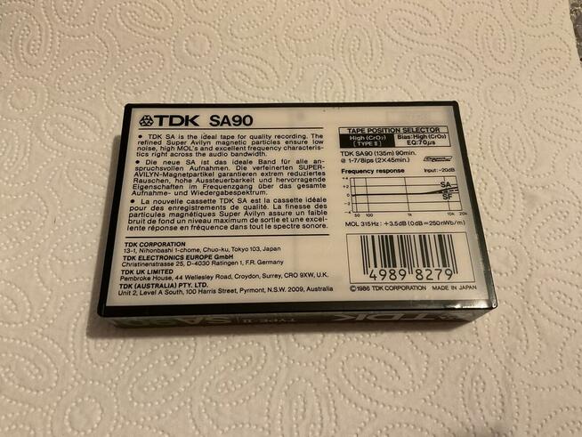 Kaseta TDK SA 90 1986 rok