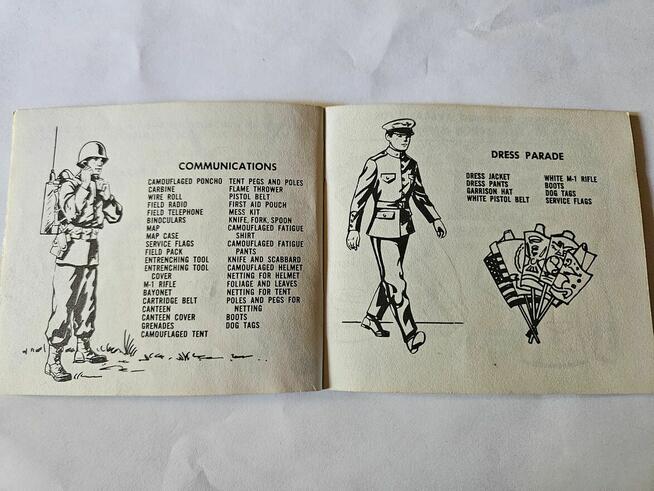 Vintage 1964 Hasbro GI Joe Action Marine MM77-00 Instrukcja