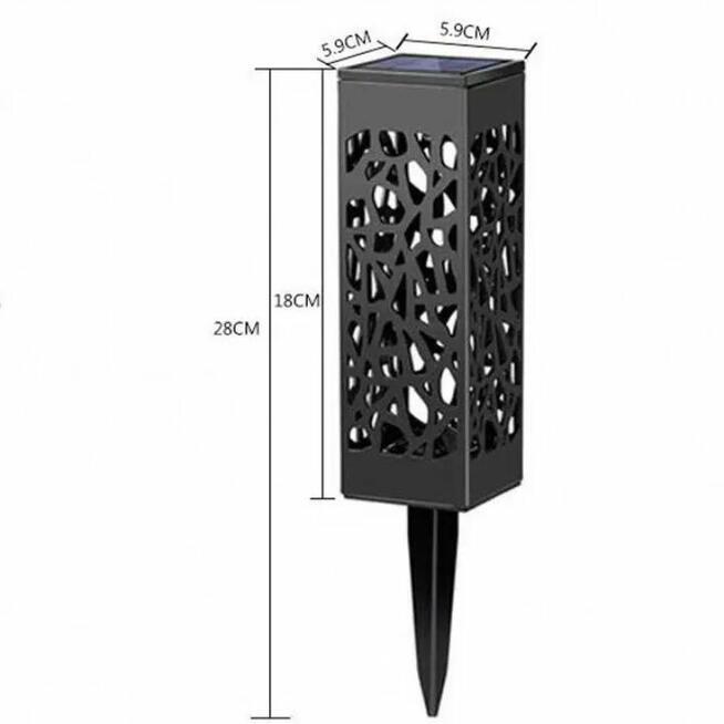 Lampion znicz solarny LED czujnik zmierzchu świeczka