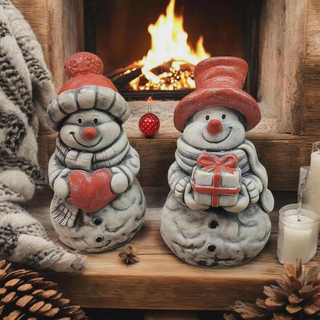 Brodacze świąteczne skrzat gipsowy Boże Narodzenie krasnale