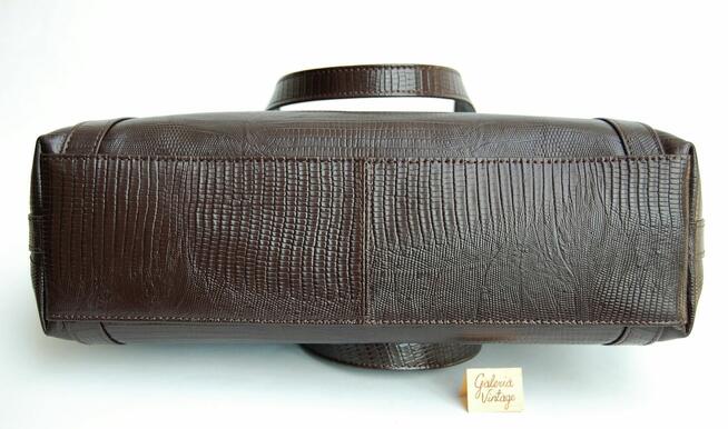 Nowa torebka na ramię Wittchen Lizard, skóra naturalna, brąz