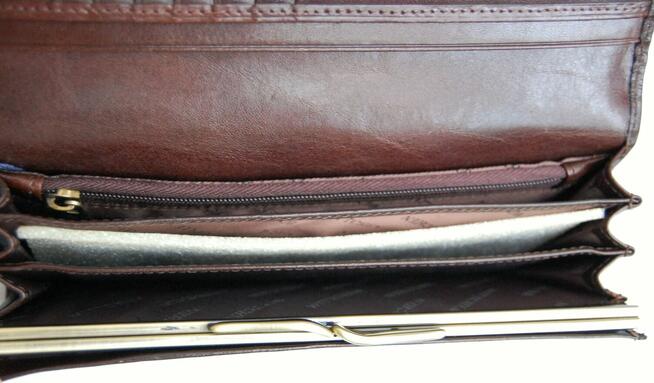 Portfel damski, portmonetka Arizona, Wittchen, skóra, brąz