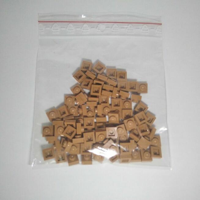Lego Plate 1x1 Medium Nugat pakiet 100szt
