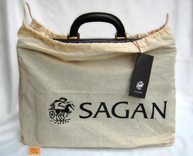 Sagan, nowa torba, teczka męska, skórzana, skóra, brąz